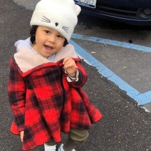 Girls Plaid Flare Coat Sz 2t